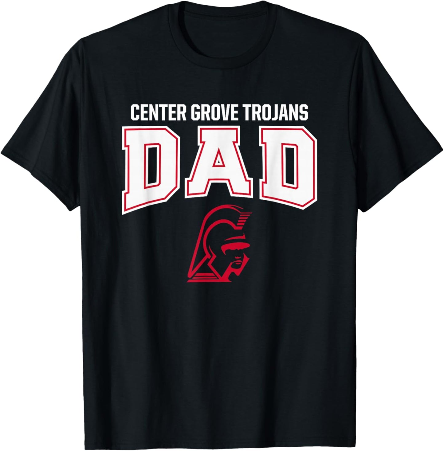 Center Grove Trojans Logo Dad HS T-Shirt - T-Shirt | Black