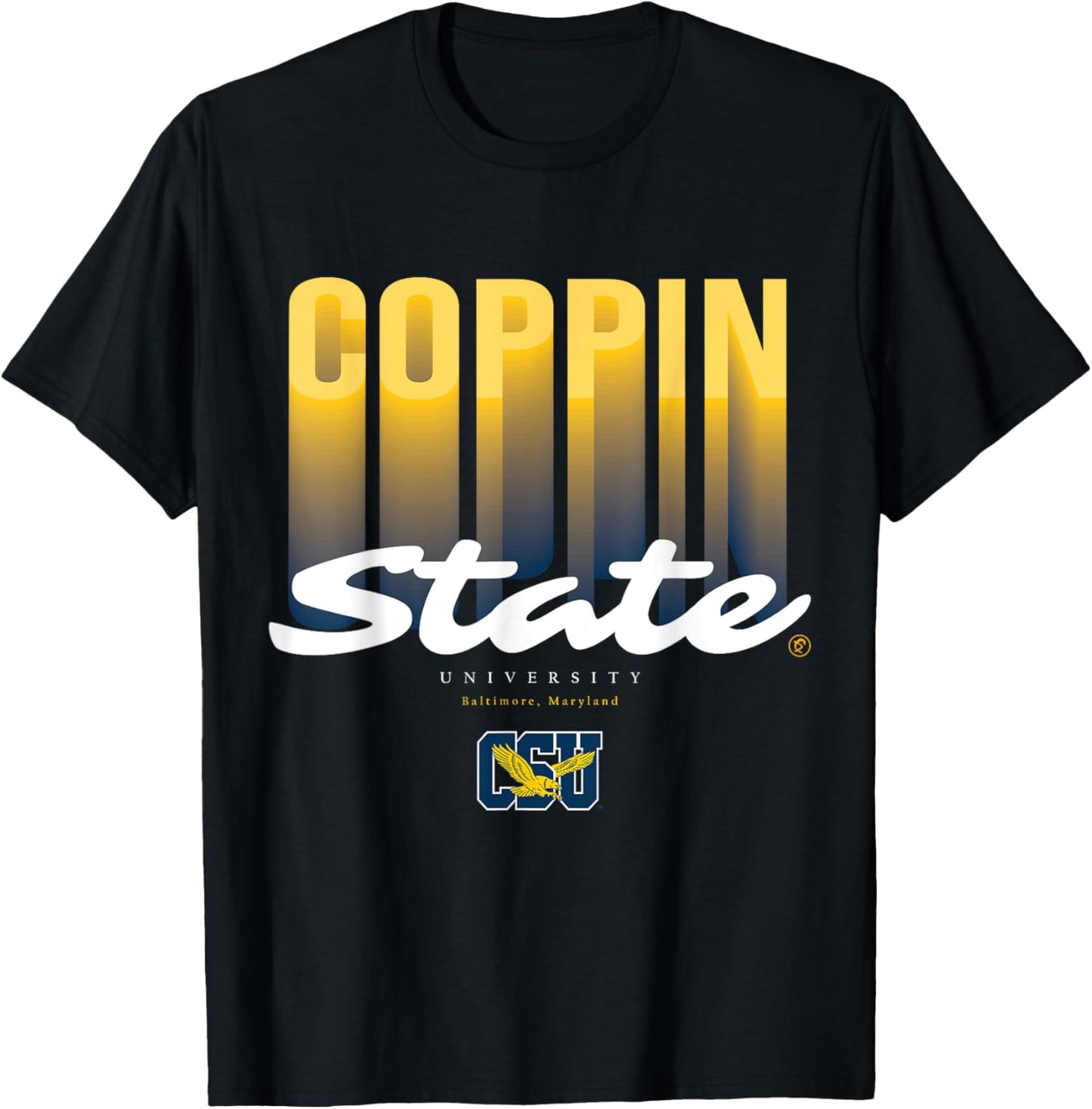 The Yard Essentials - Coppin State University - CSU Fade T-Shirt - T-Shirt | Black