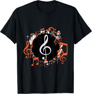 Violin Clef, Clef, Musical Note, Musician T-Shirt - T-Shirt | Black
