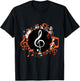 Violin Clef, Clef, Musical Note, Musician T-Shirt - T-Shirt | Black