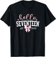 Hello Seventeen Est 2009 17th Birthday Girl Turning 17 T-Shirt - T-Shirt | Black