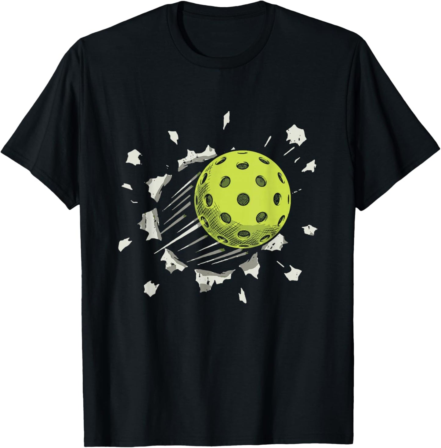Cool Pickleball Graphic Youth Men Women Pickleball T-Shirt - T-Shirt | Black