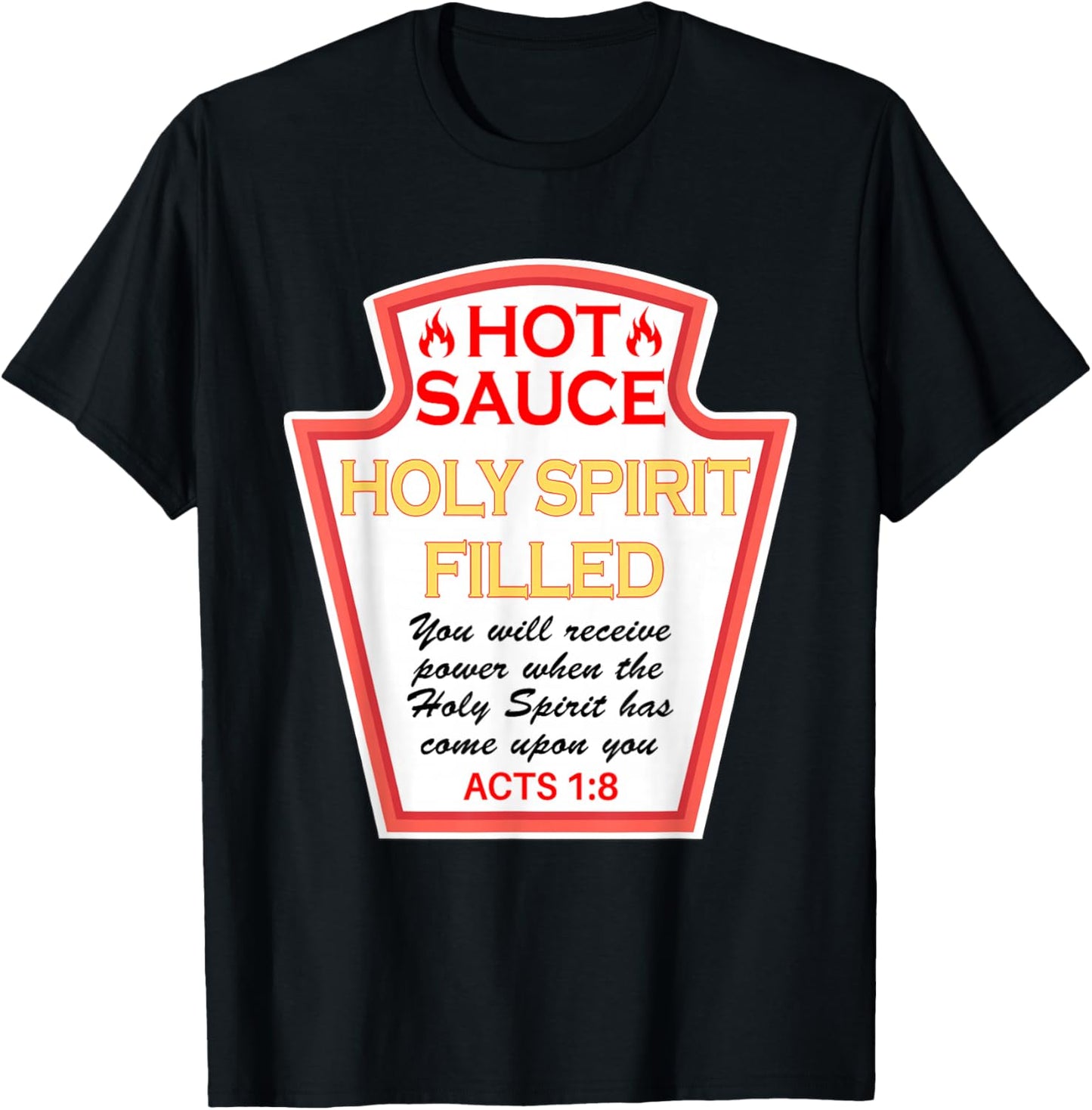 Hot Sauce Spirit Filled Condiment Costume Party Matching T-Shirt - T-Shirt | Black