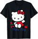 Hello Kitty Cherry Bow Sweet Cute Friends XOXO Pose Classic T-Shirt - T-Shirt | Black