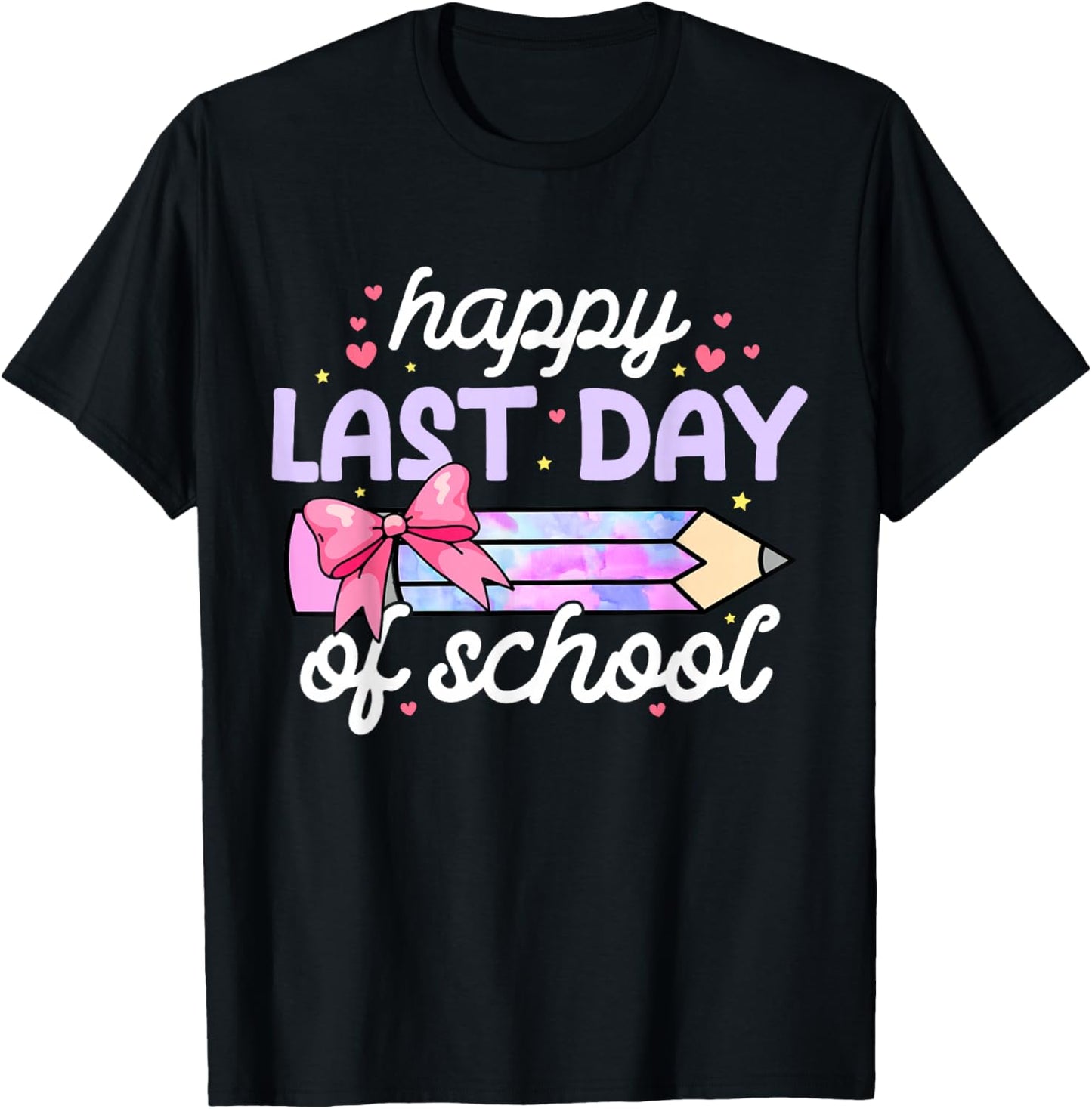 Last Day of School Shirt Coquette Bow School Graduation T-Shirt - T-Shirt | Black