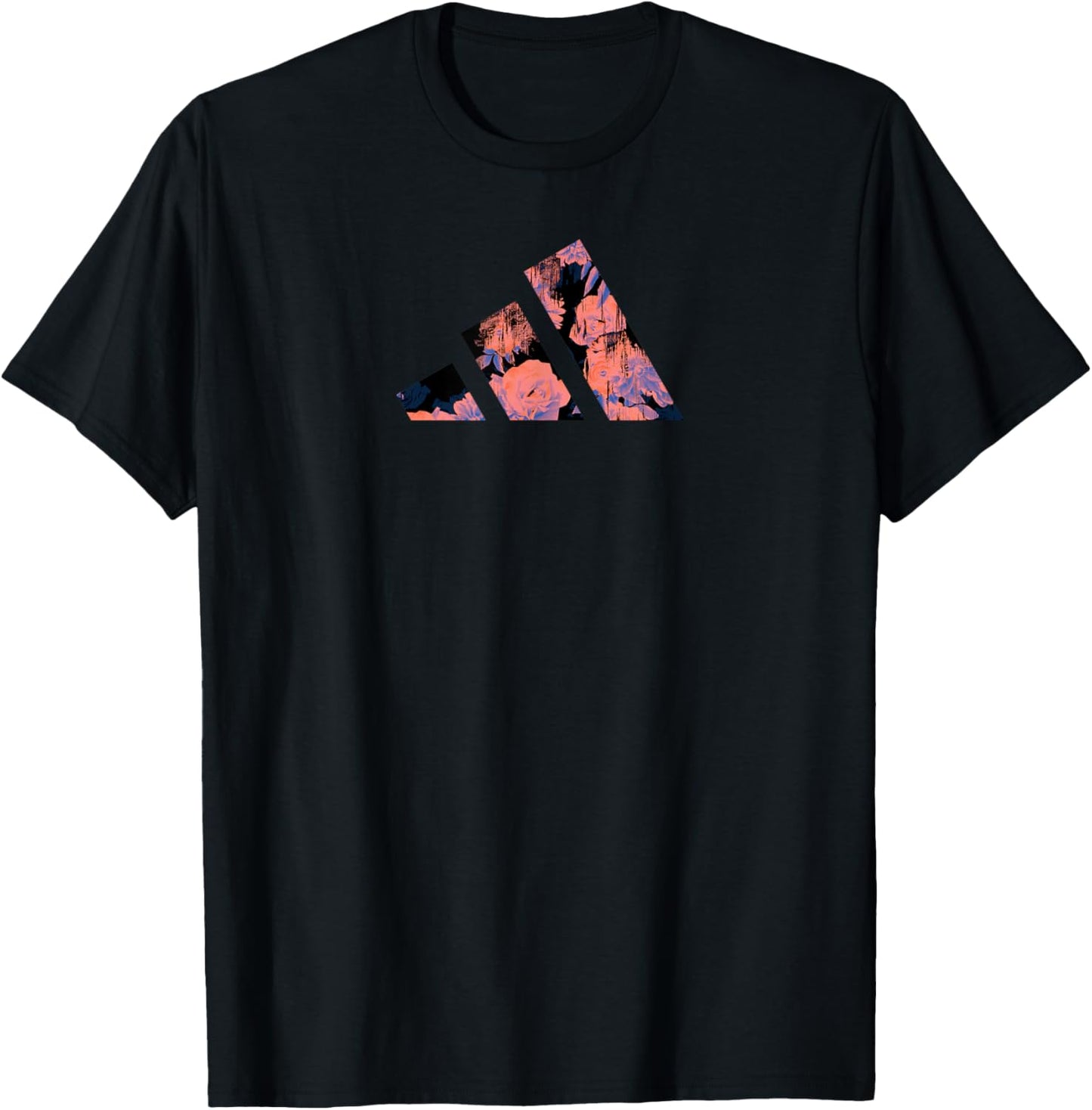 Adidas Badge of Sport Three Bar Floral Graphic T-Shirt - T-Shirt | Black