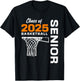 Basketball Senior Matching Class of 2025 Senior Basketball T-Shirt - T-Shirt | Black