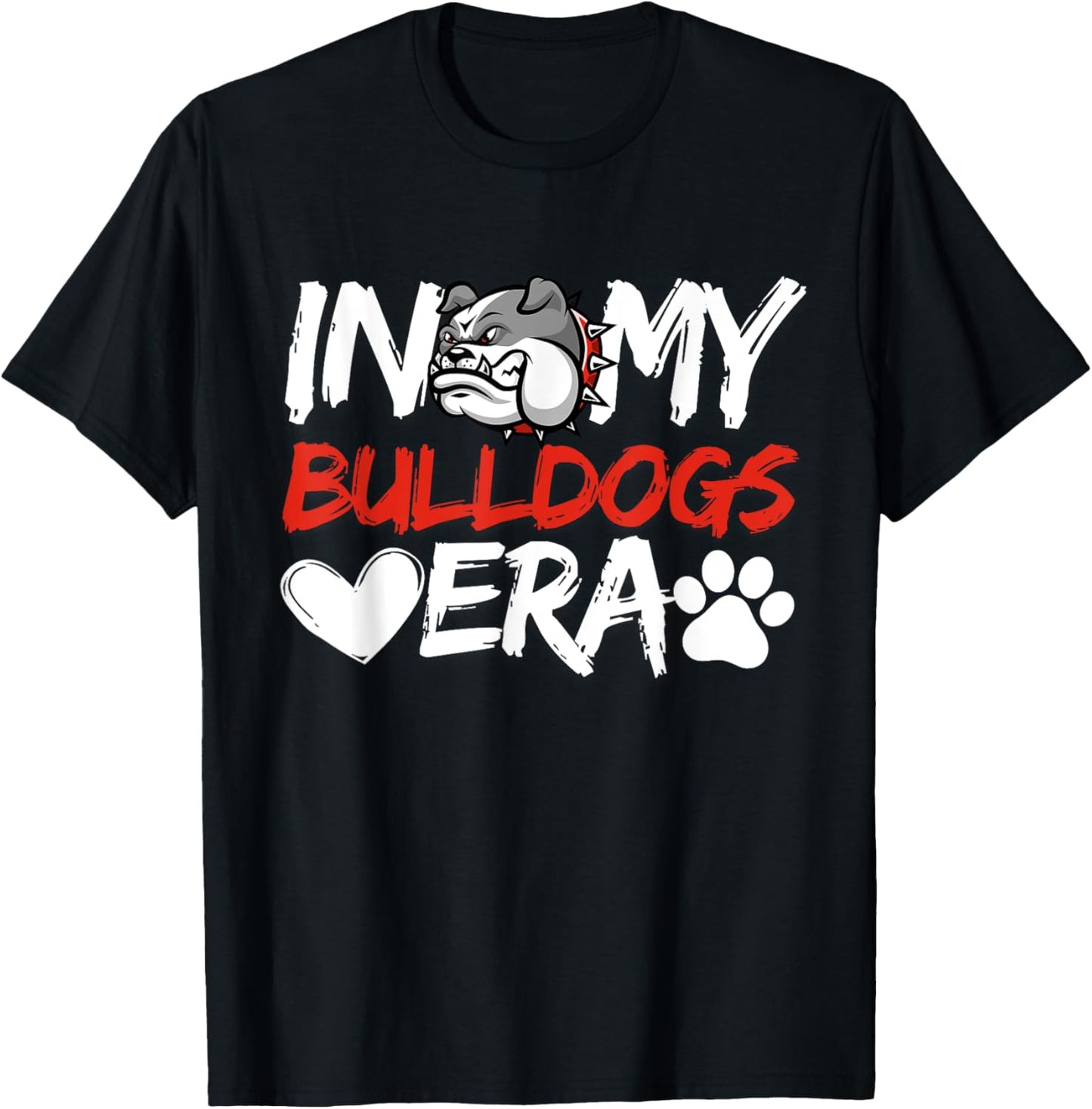 In My Bulldogs Era Bulldog Mascot Sports Fan Vintage Men Boy T-Shirt - T-Shirt | Black