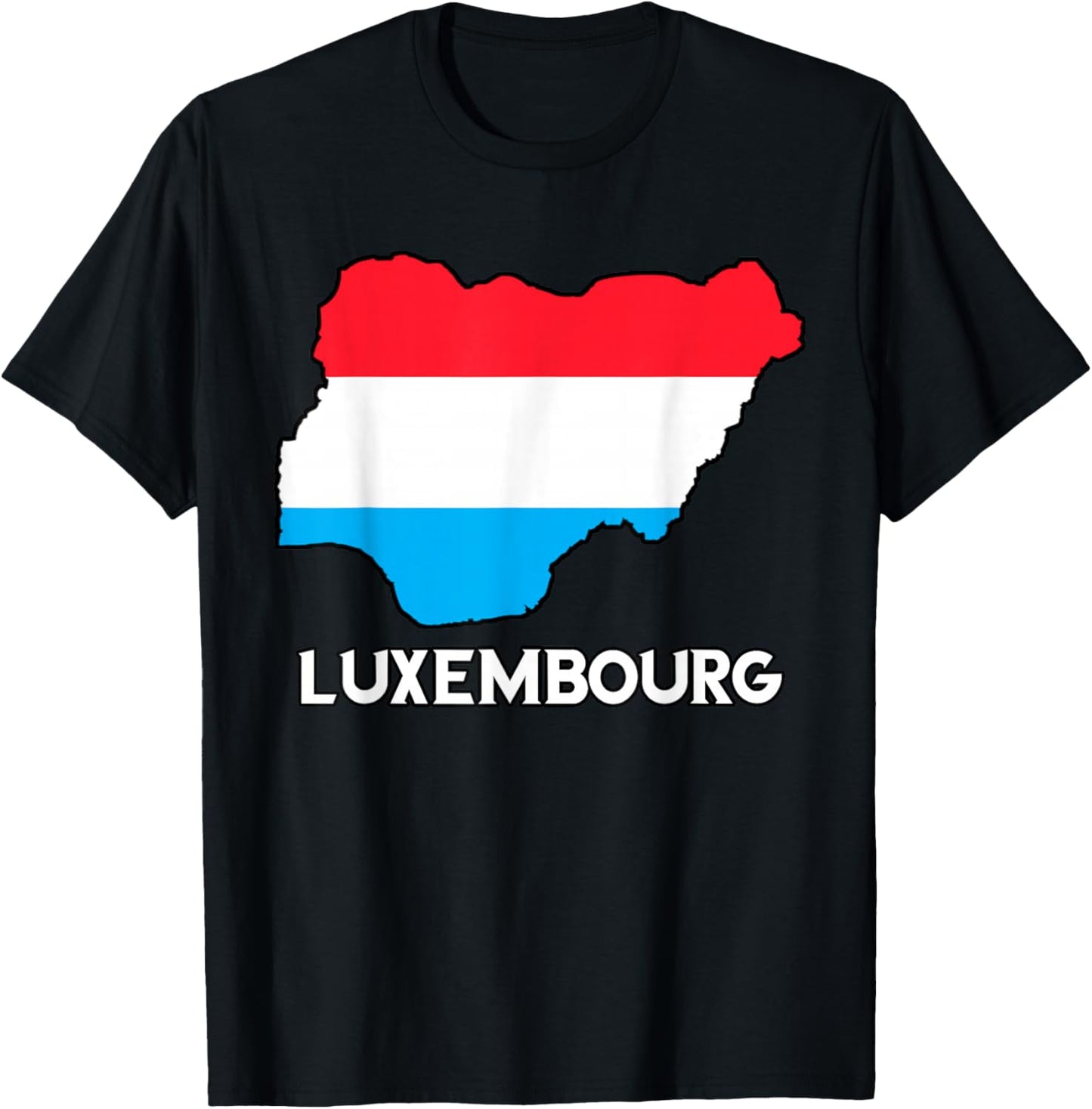 Luxembourg Flag Map Luxembourgish Roots Letzebuerg T-Shirt - T-Shirt | Black