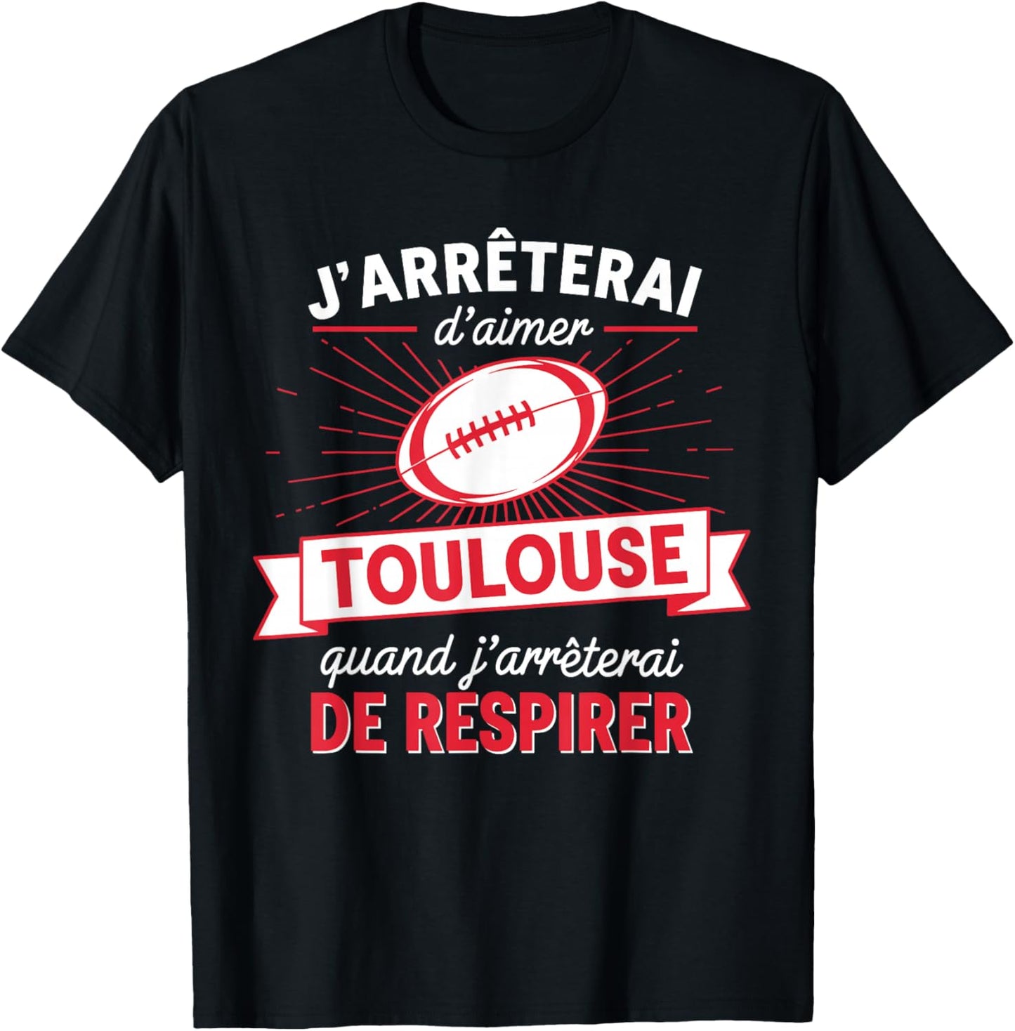 Rugby Rugby Supporter Humour Toulouse Toulouse T-Shirt - T-Shirt | Black