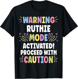 RUTHIE Personalized Name Funny Cute Custom RUTHIE Name T-Shirt - T-Shirt | Black