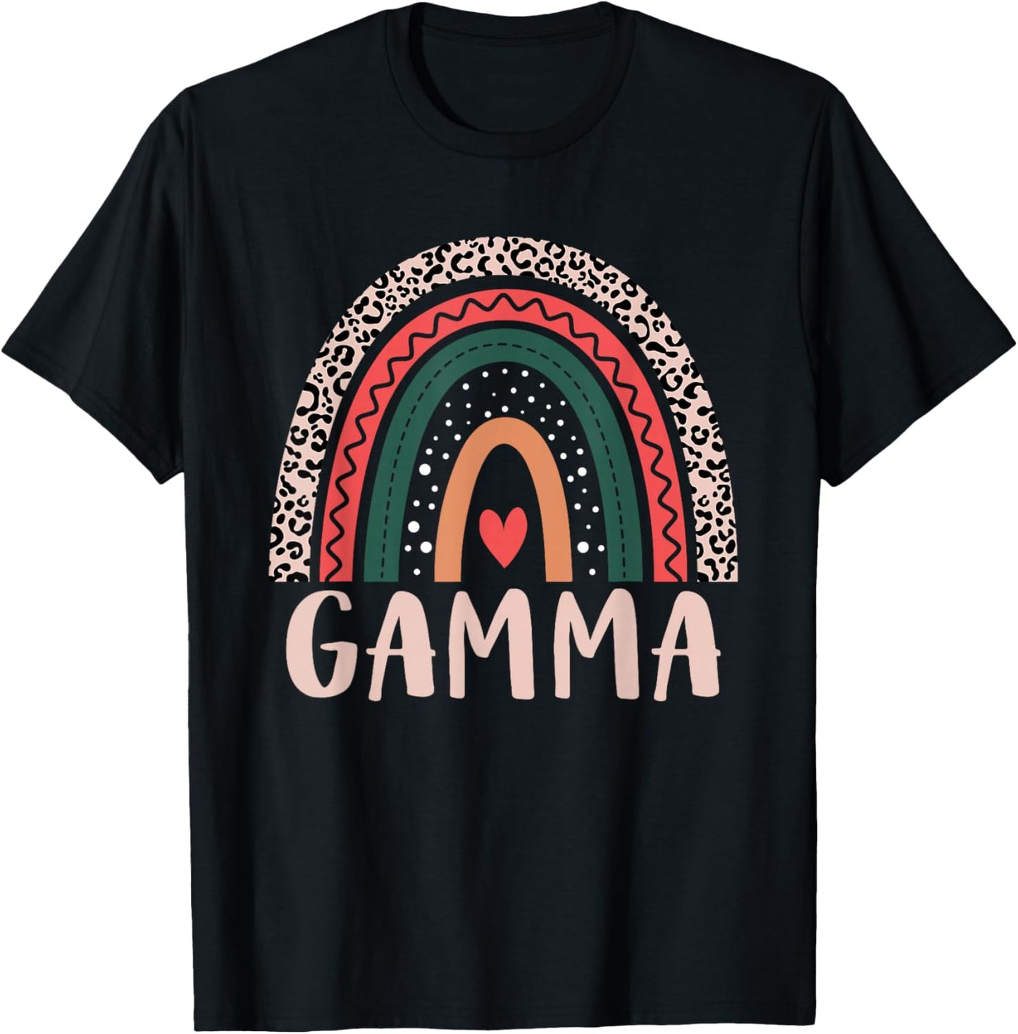 Gamma Rainbow Grandma Grandmother Women Mothers Day Gamma T-Shirt - T-Shirt | Black