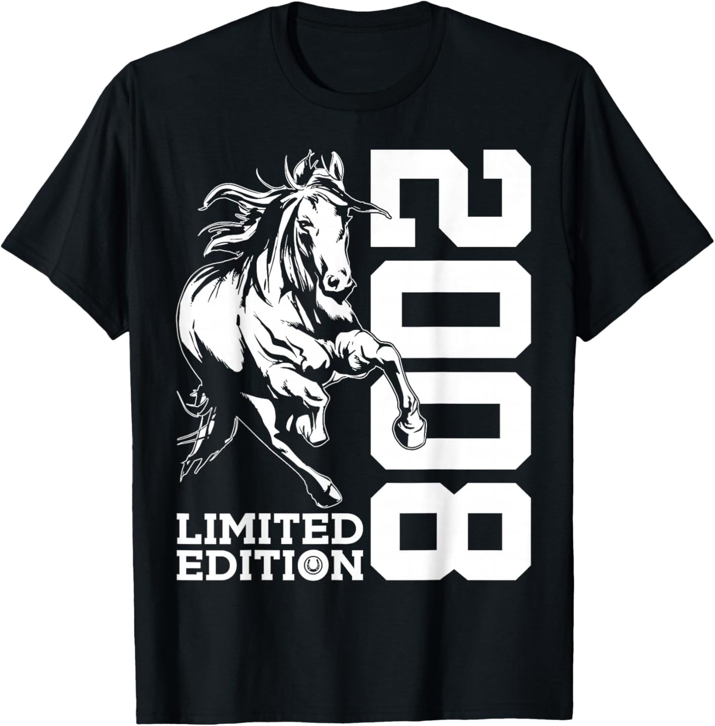 Riding 18th Birthday Horse Limited Edition 2008 Rider T-Shirt - T-Shirt | Black