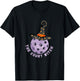 Fun Halloween Pickleball The Court Witch Purple Hat Shirt T-Shirt - T-Shirt | Black
