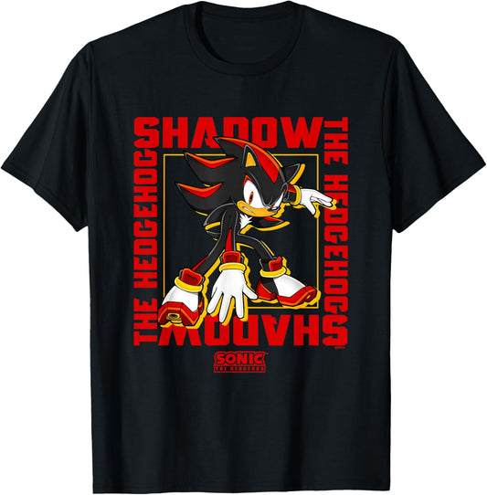 Sonic The Hedgehog Shadow The Hedgehog Epic Portrait T-Shirt - T-Shirt | Black