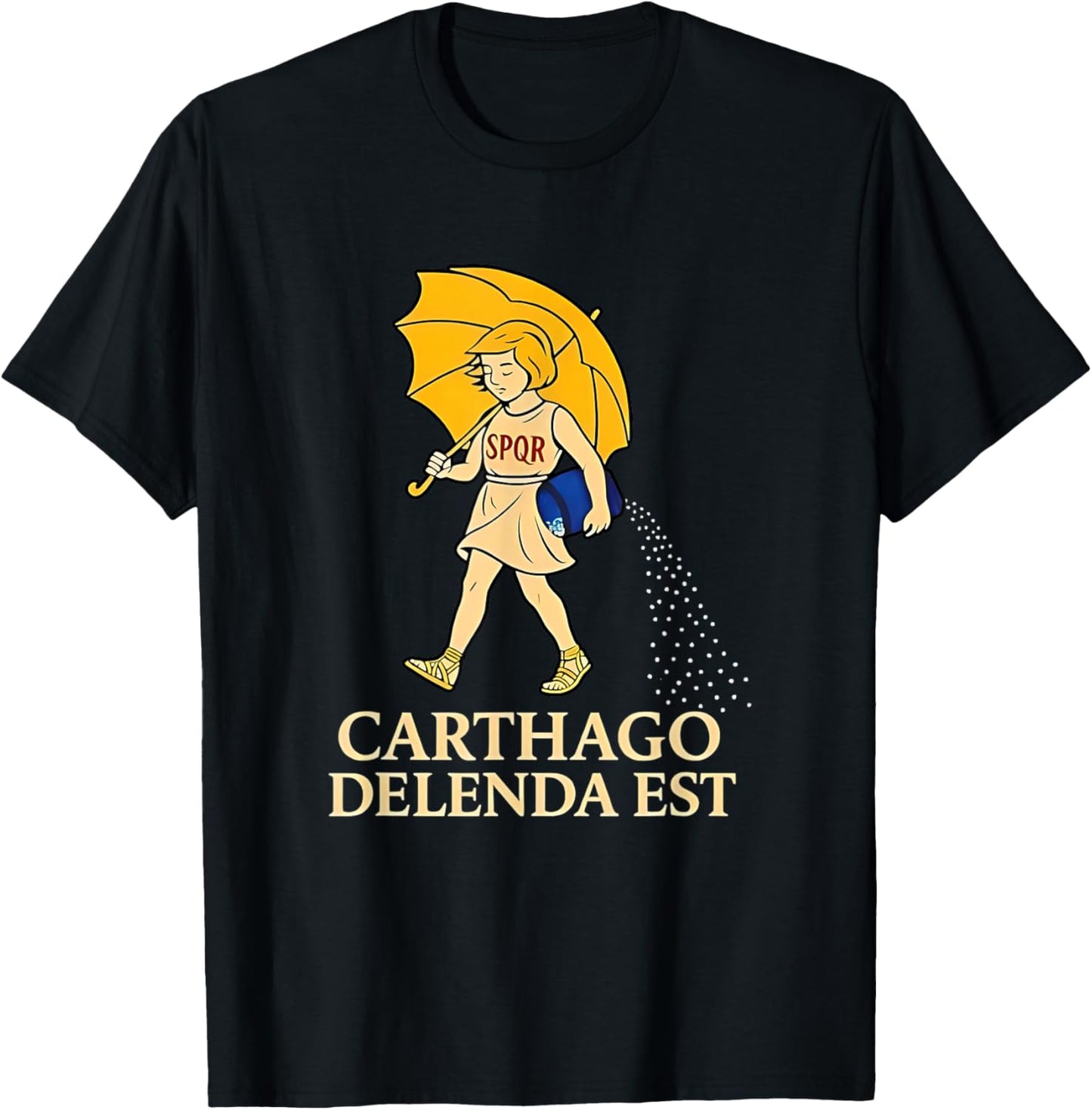 Carthago Delenda EST SPQR T-Shirt - T-Shirt | Black