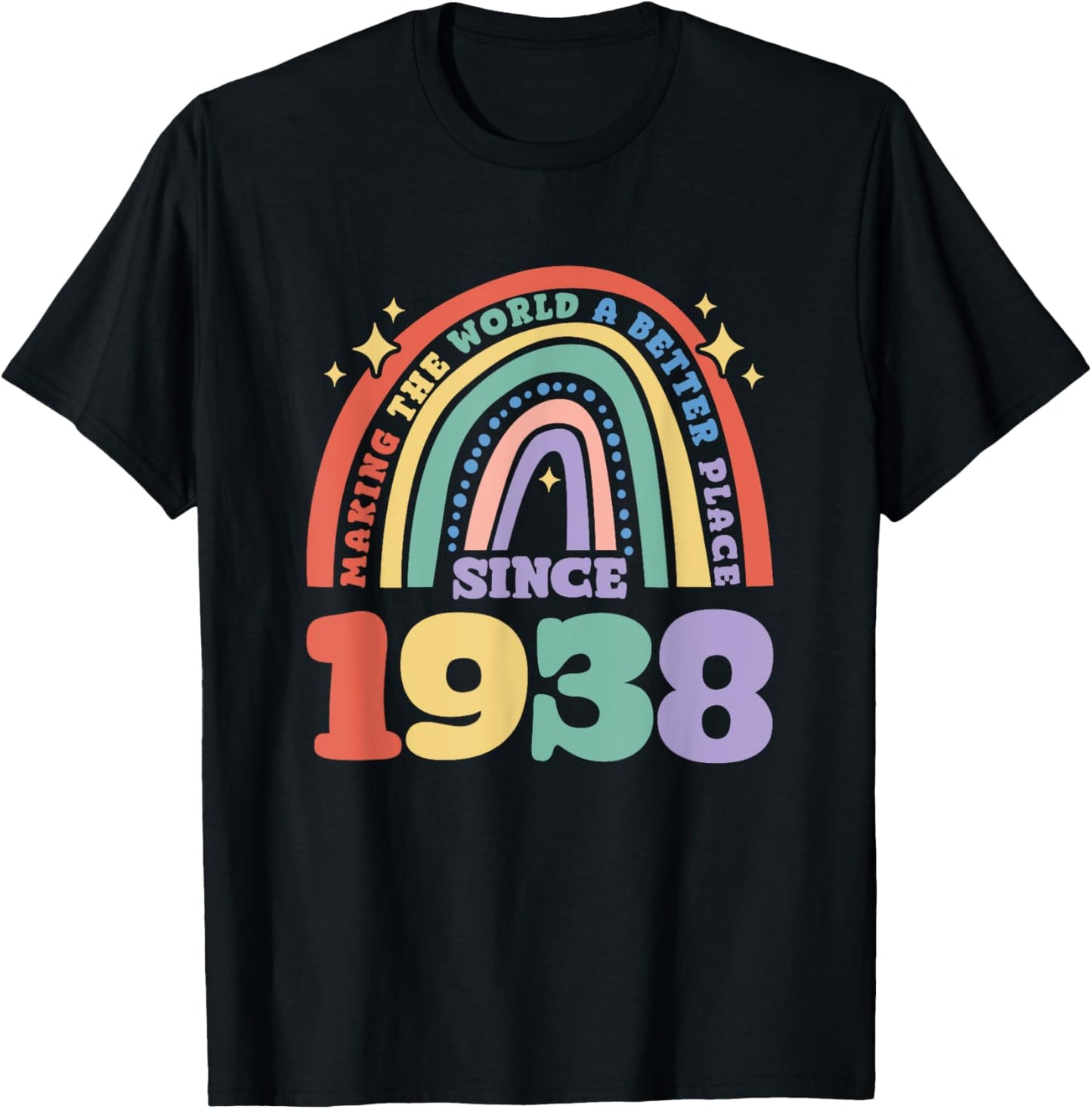 Making the world a better place since 1938, 1938 Birthday T-Shirt - T-Shirt | Black