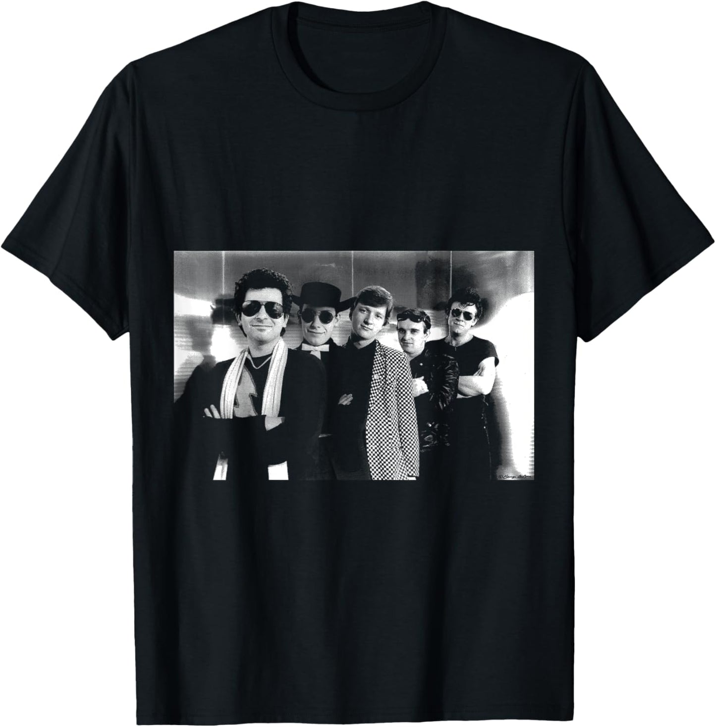 Squeeze Rock Band B&W Publicity Shot By George DuBose T-Shirt - T-Shirt | Black