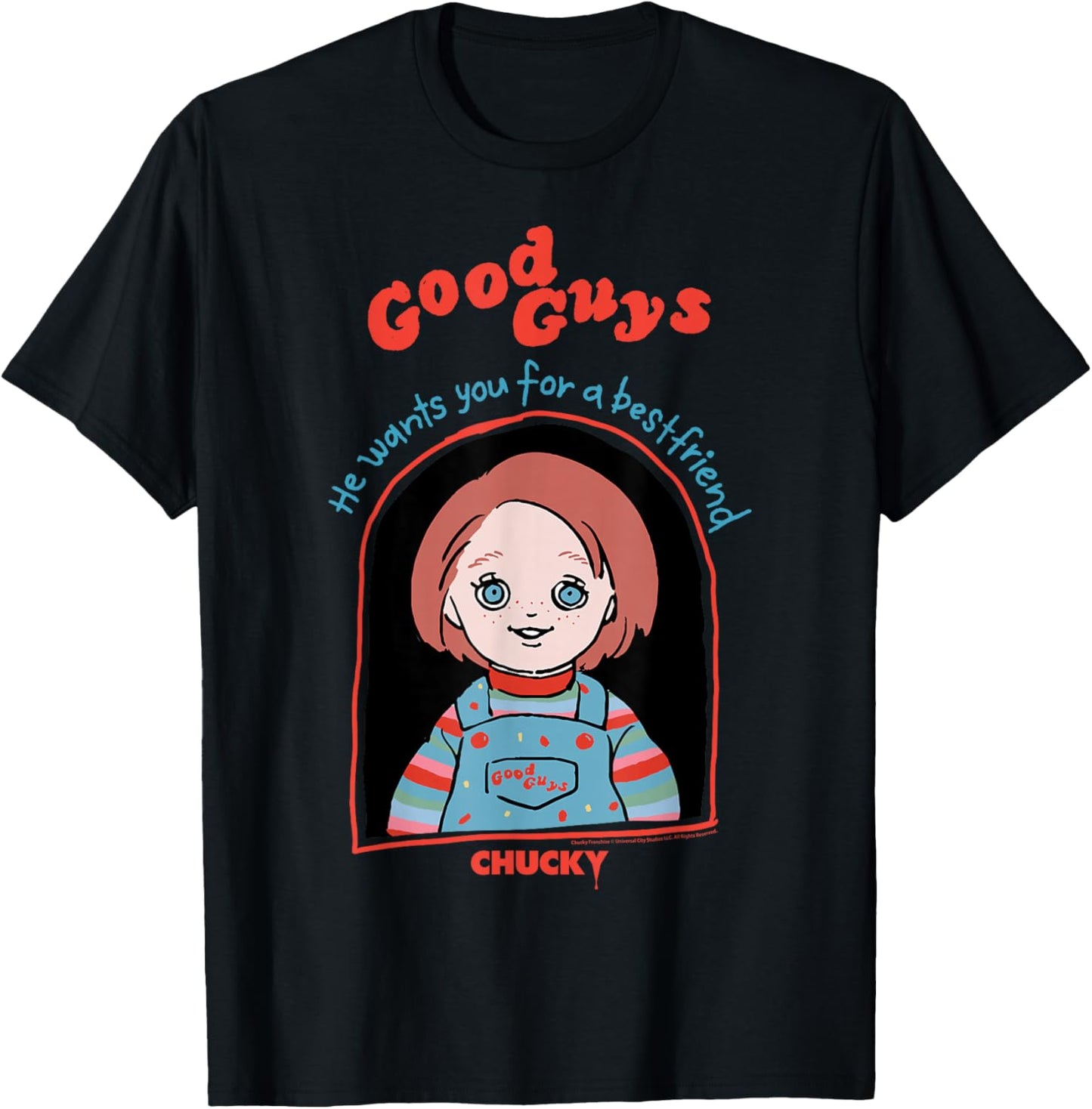 Chucky Good Guys Doll Box Doodle T-Shirt - T-Shirt | Black
