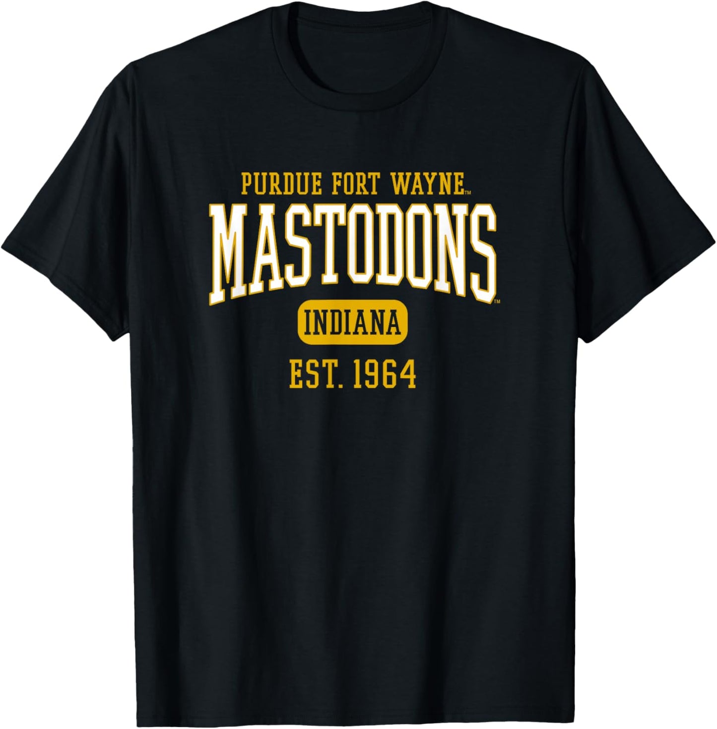 Purdue University Fort Wayne Mastodons Est. Date T-Shirt - T-Shirt | Black