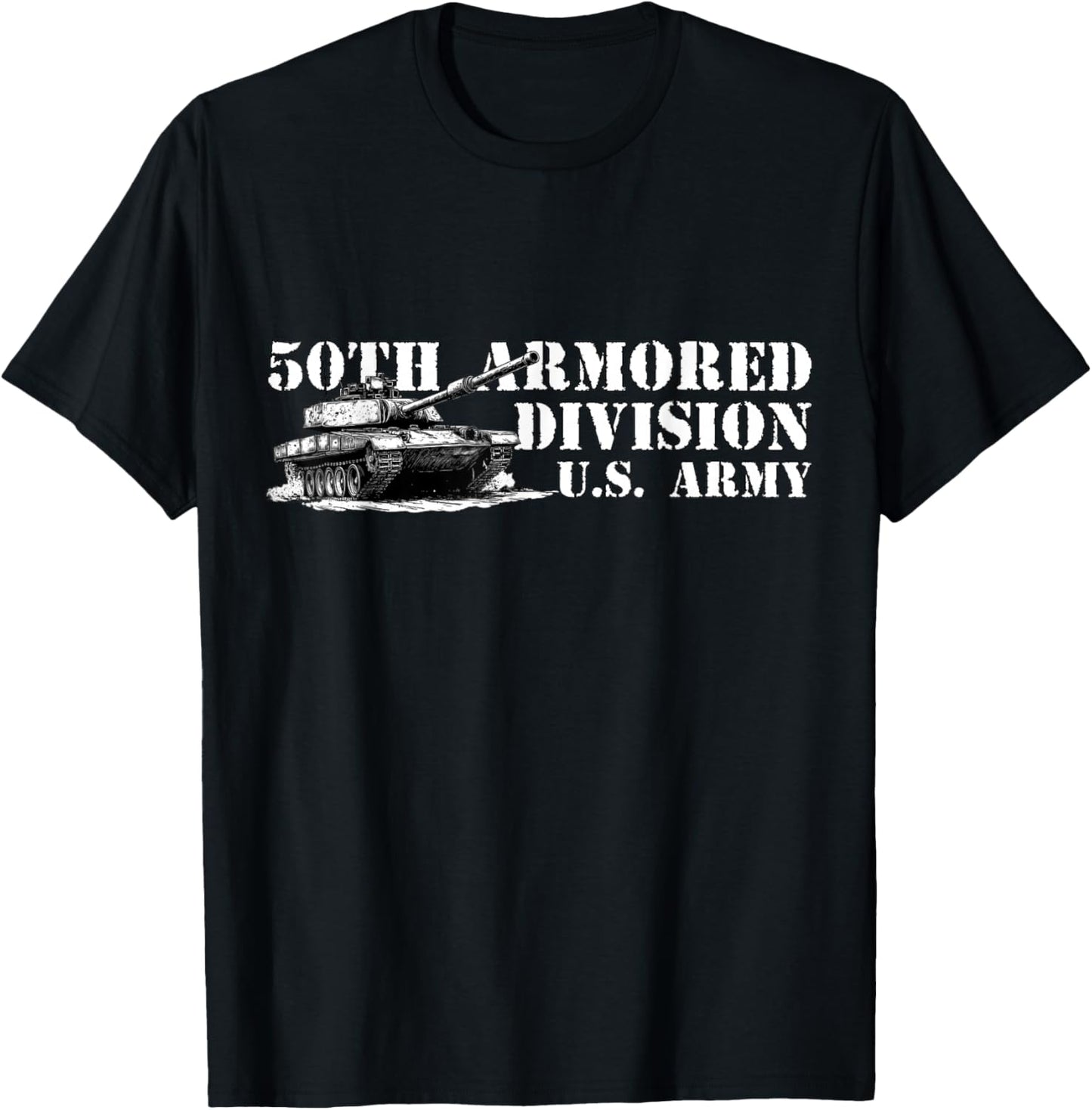 50th Armored Division Jersey Blues Retro Veterans Day T-Shirt - T-Shirt | Black