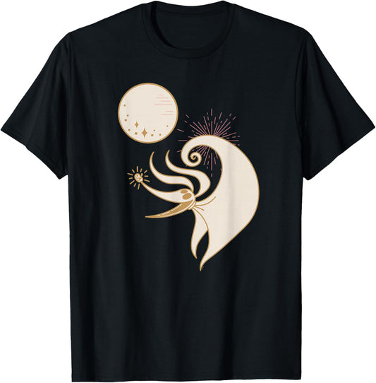 Disney The Nightmare Before Christmas Zero and The Full Moon T-Shirt - T-Shirt | Black