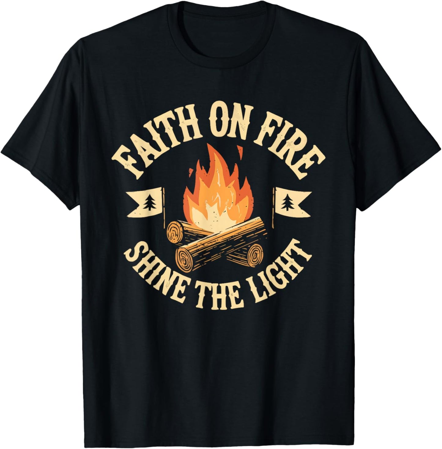 Camping Jesus Christ Religion Christian Camper Christianity T-Shirt - T-Shirt | Black