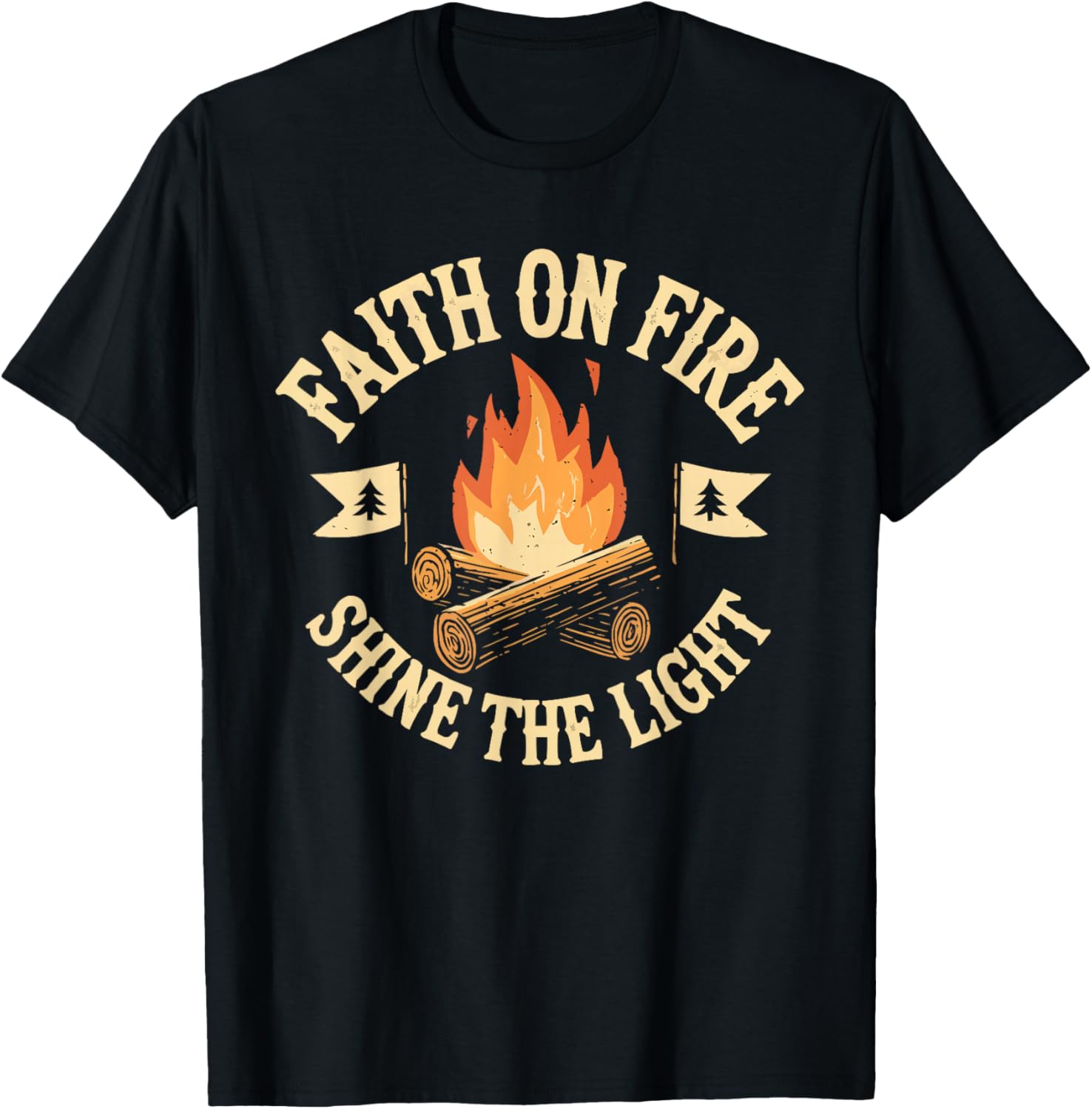 Camping Jesus Christ Religion Christian Camper Christianity T-Shirt - T-Shirt | Black