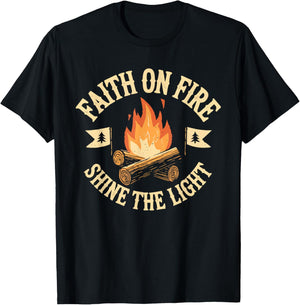Camping Jesus Christ Religion Christian Camper Christianity T-Shirt - T-Shirt | Black