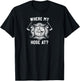 Vintage Design Where My Hose at Funny Fireman Firefighter T-Shirt - T-Shirt | Black