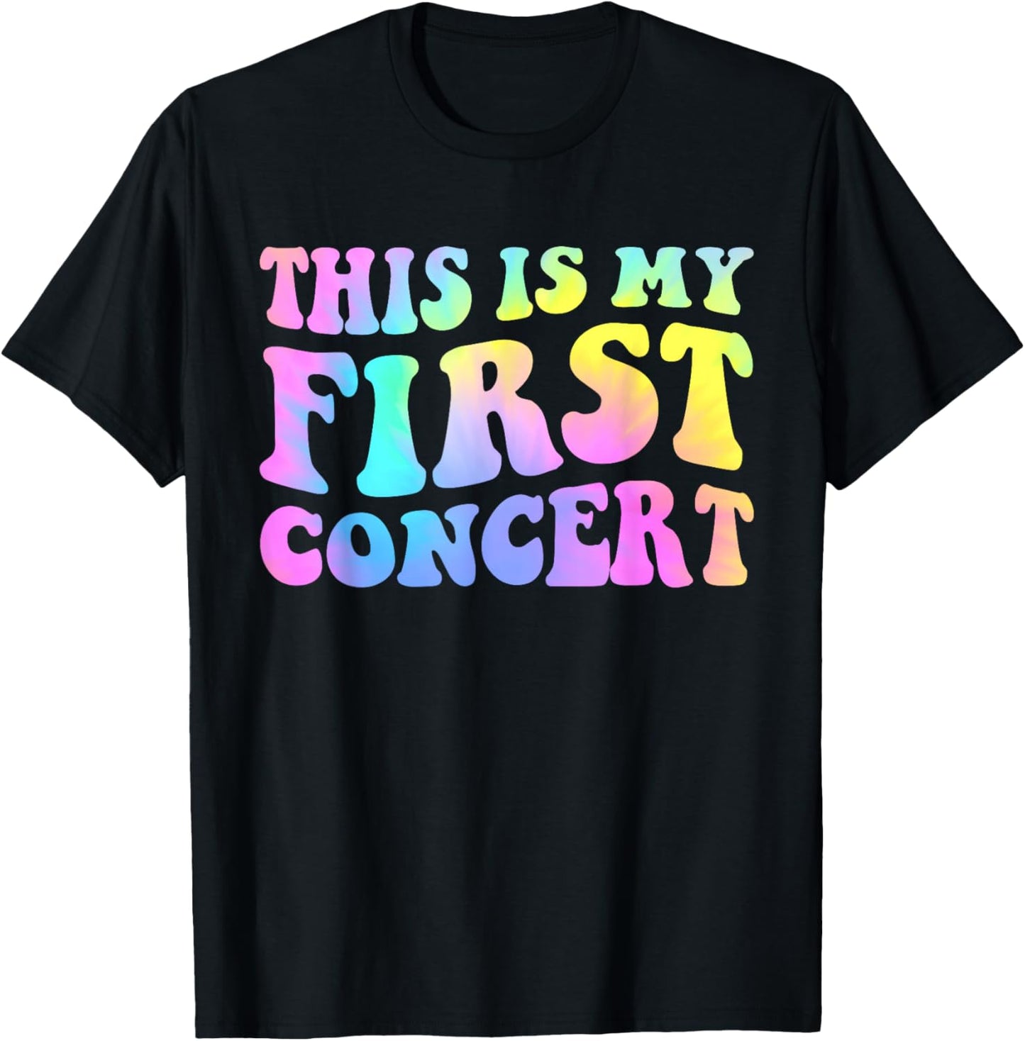 This is My First Concert Groovy Boys Girls Kids Music Event T-Shirt - T-Shirt | Black