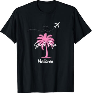 Mallorca Girls Trip Party Urlaub Outfit Palme Mallorca T-Shirt - T-Shirt | Black