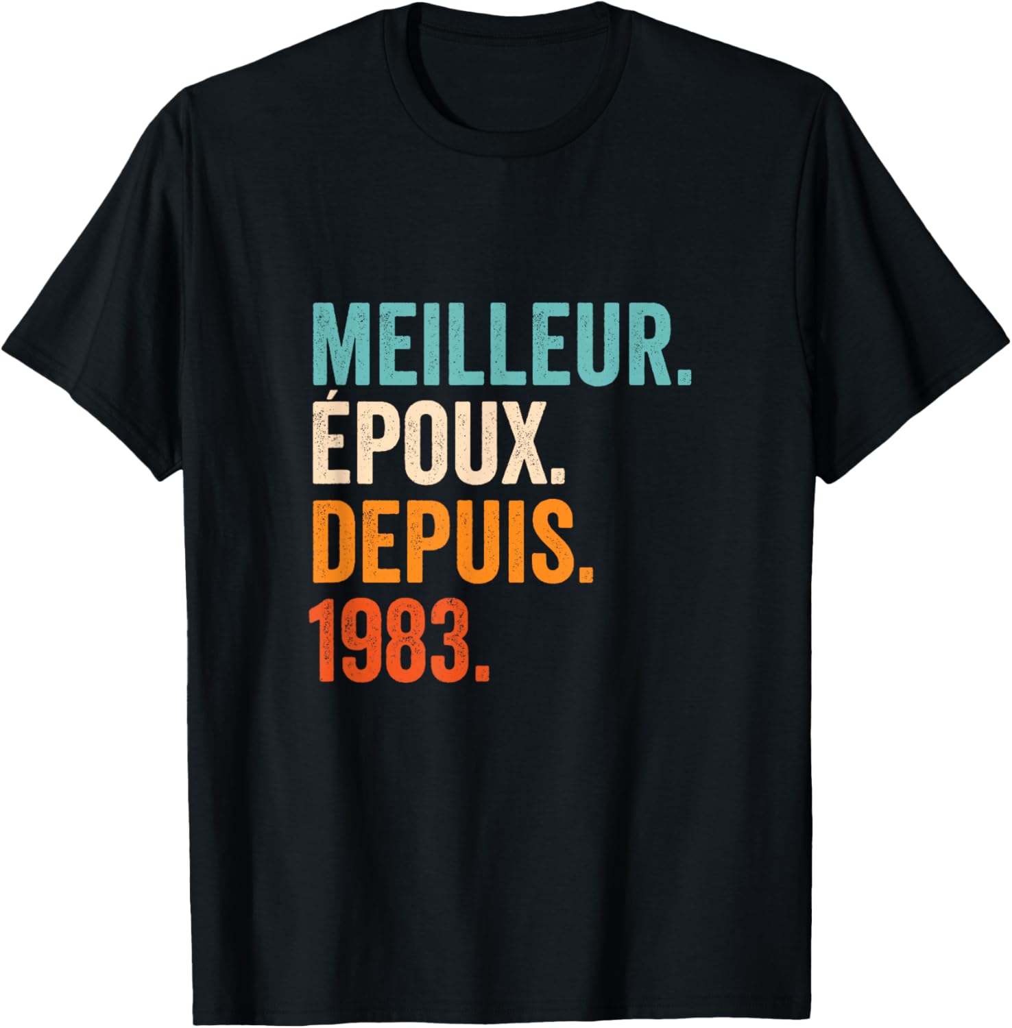 Meilleur Époux Depuis 1983 | 43 Anniversaire Mariage 43 Ans T-Shirt - T-Shirt | Black