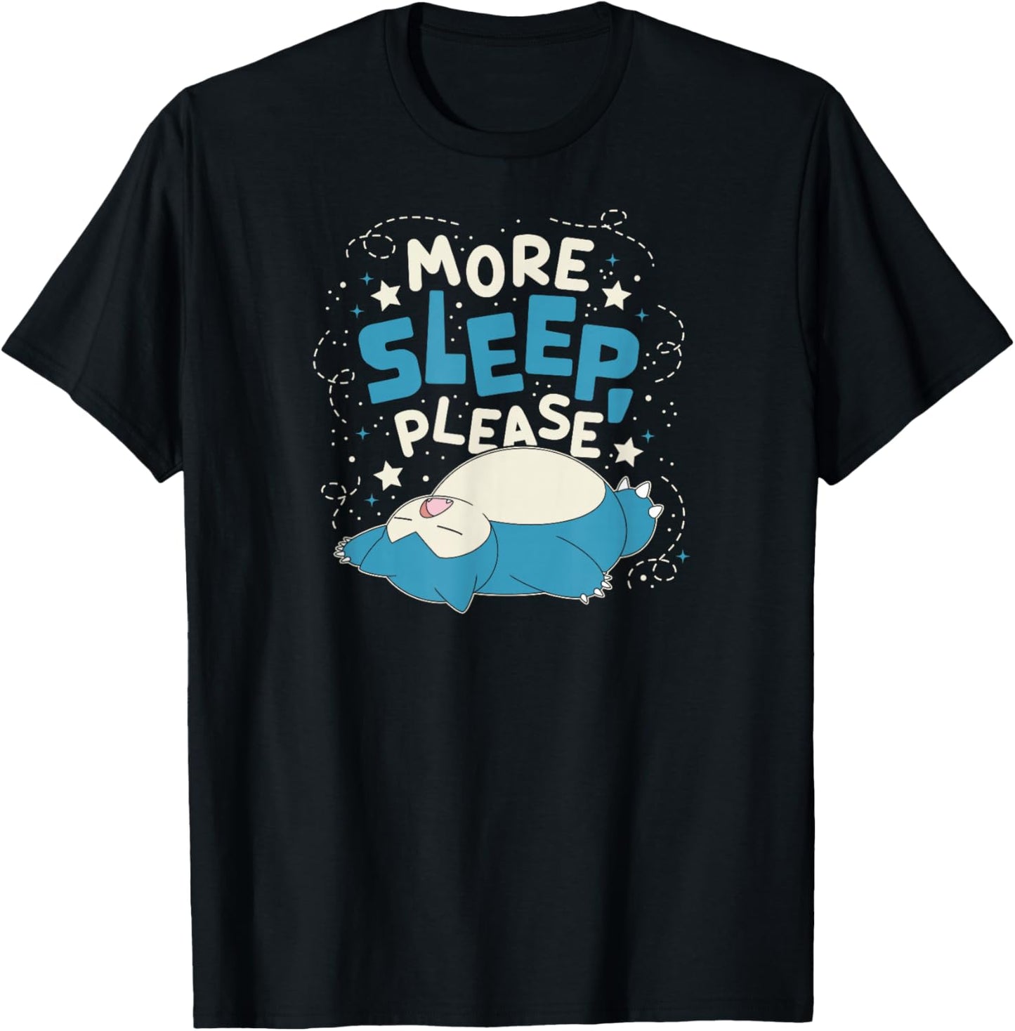 Pokémon - Snorlax More Sleep Please T-Shirt - T-Shirt | Black