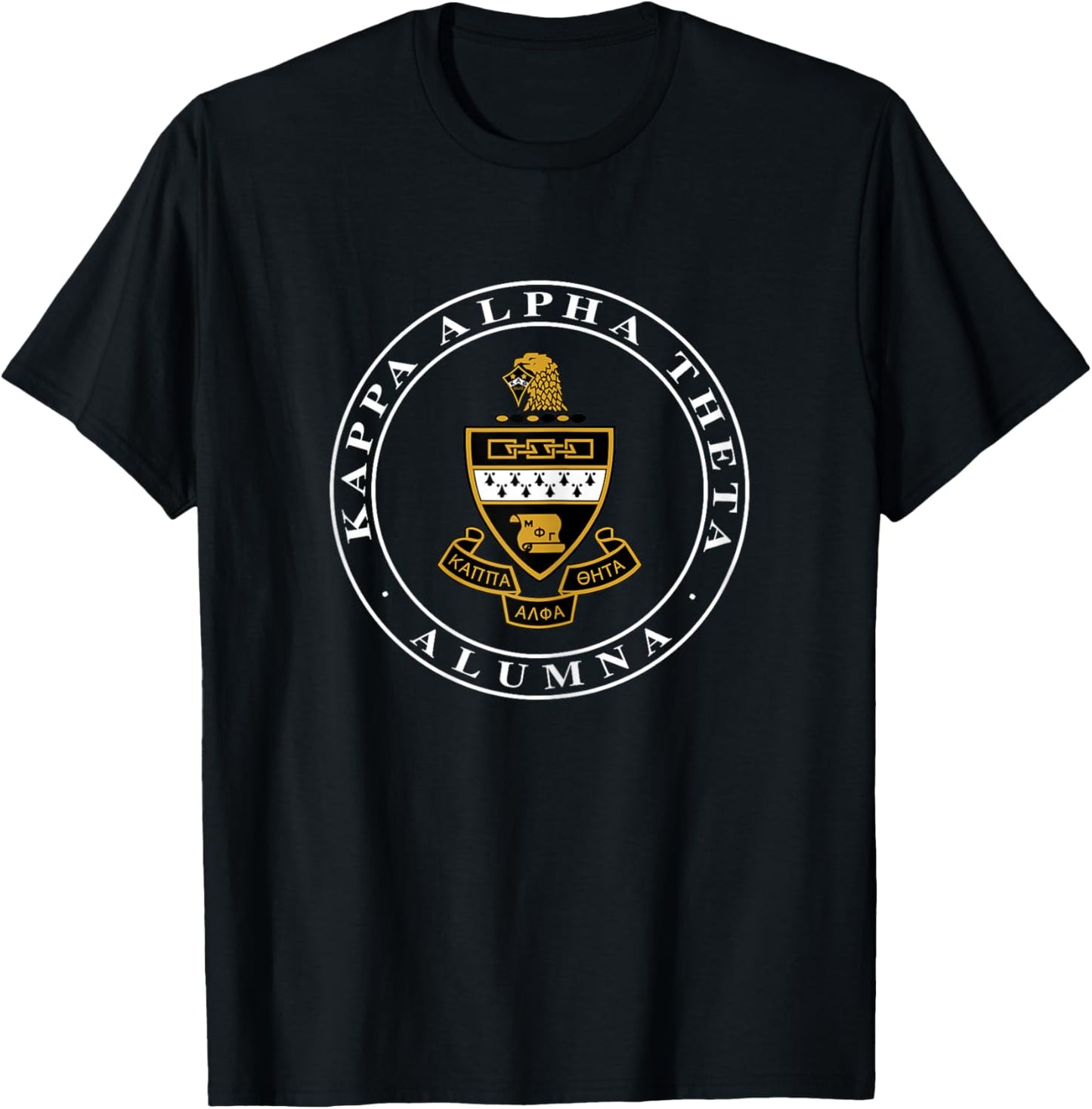 Kappa Alpha Theta Officially Licensed Circle Crest - Alumna T-Shirt - T-Shirt | Black