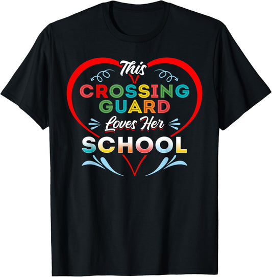 This Crossing Guard Loves Her School Safety Officers T-Shirt - T-Shirt | Black