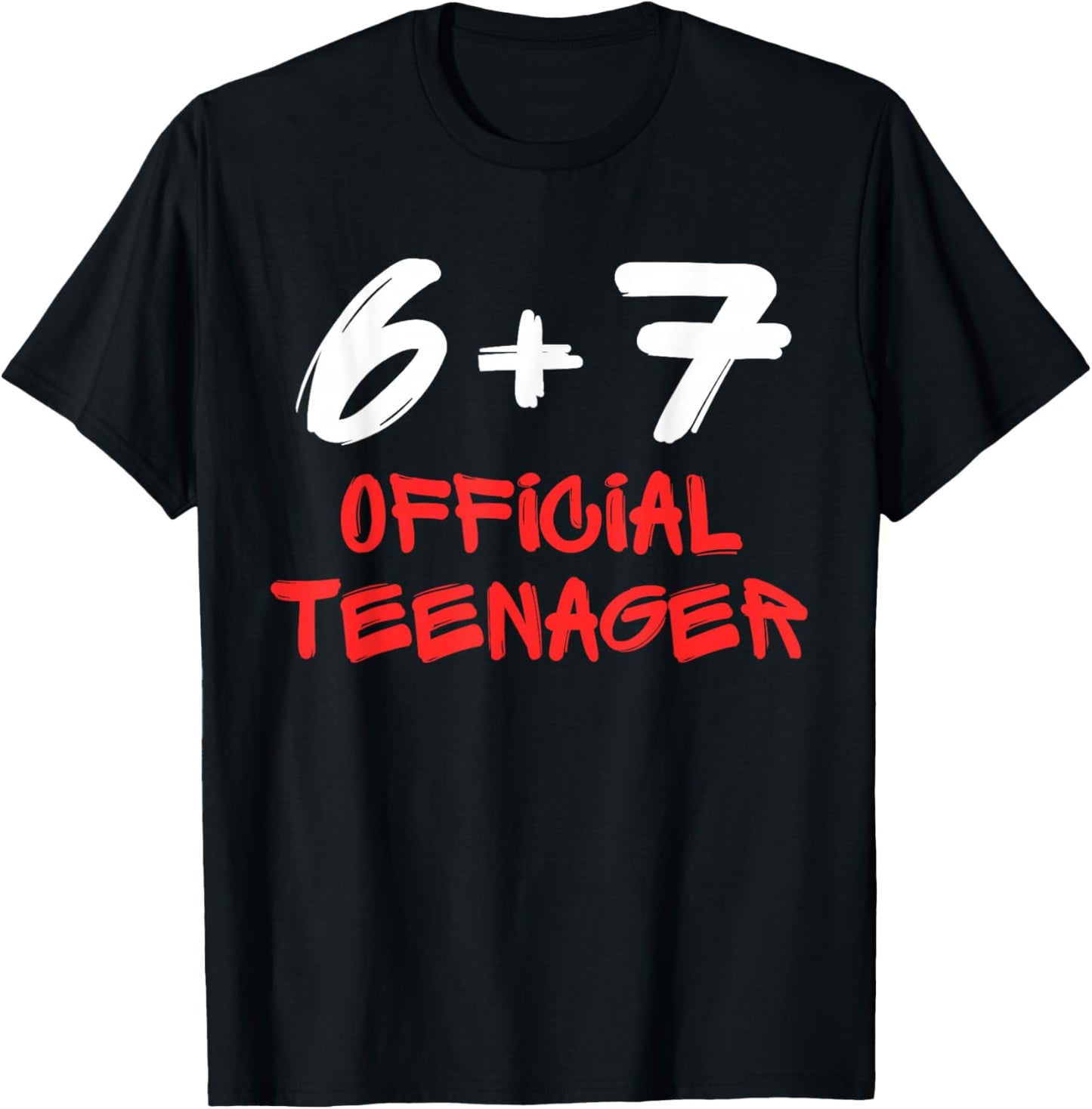 Funny 13th Birthday Official Teenager 6+7 Year Old Boys Kids T-Shirt - T-Shirt | Black