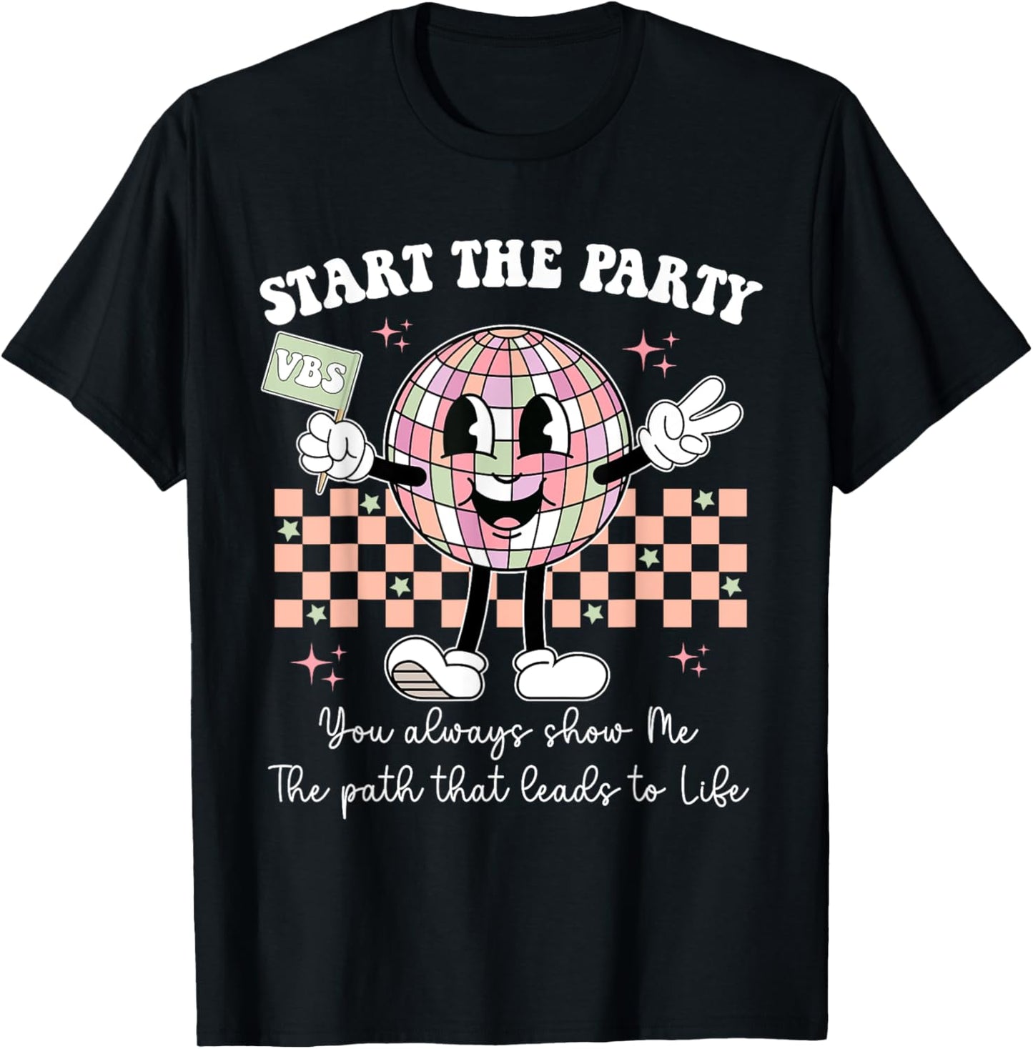 Groovy Disco Start Party VBS Vacation Bible School 2024 T-Shirt - T-Shirt | Black