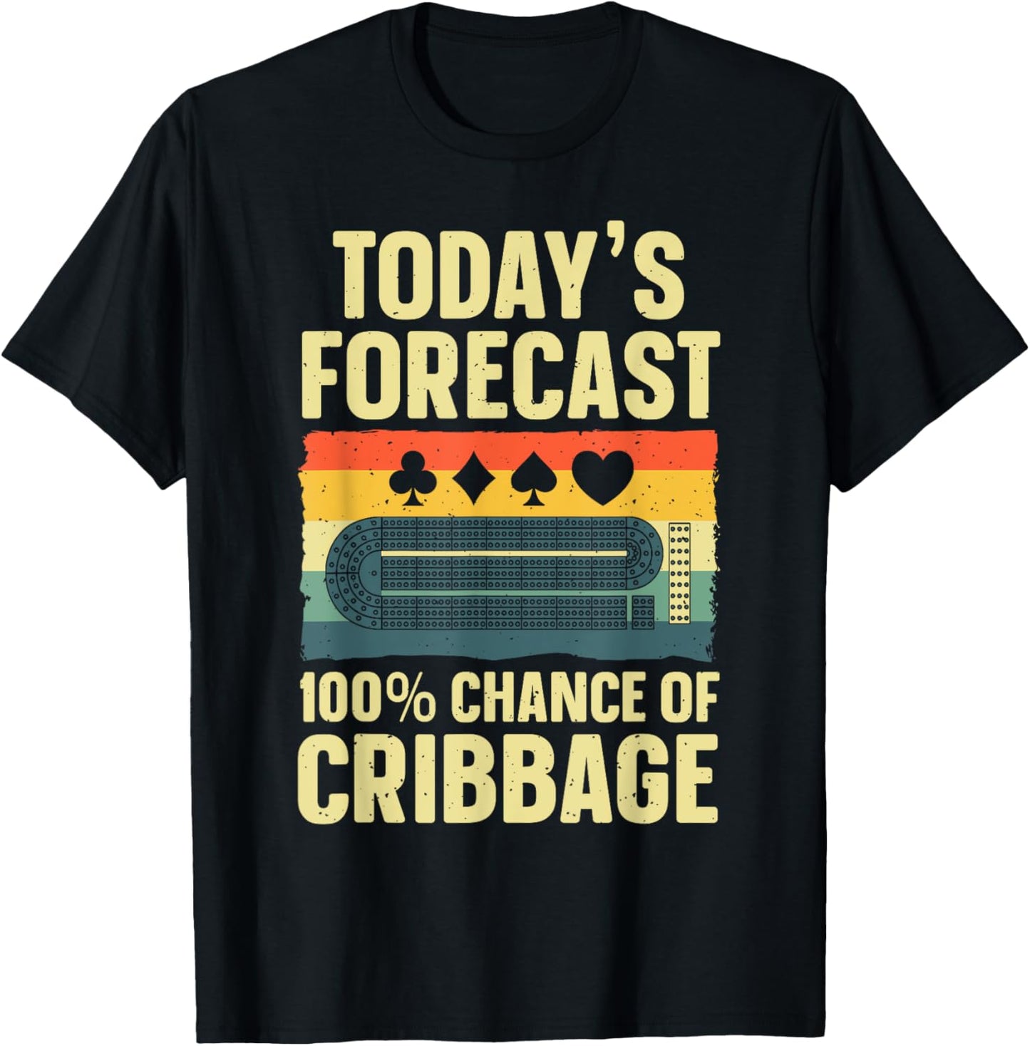 Funny Cribbage Design Women Kids Card Game Cribbage T-Shirt - T-Shirt | Black