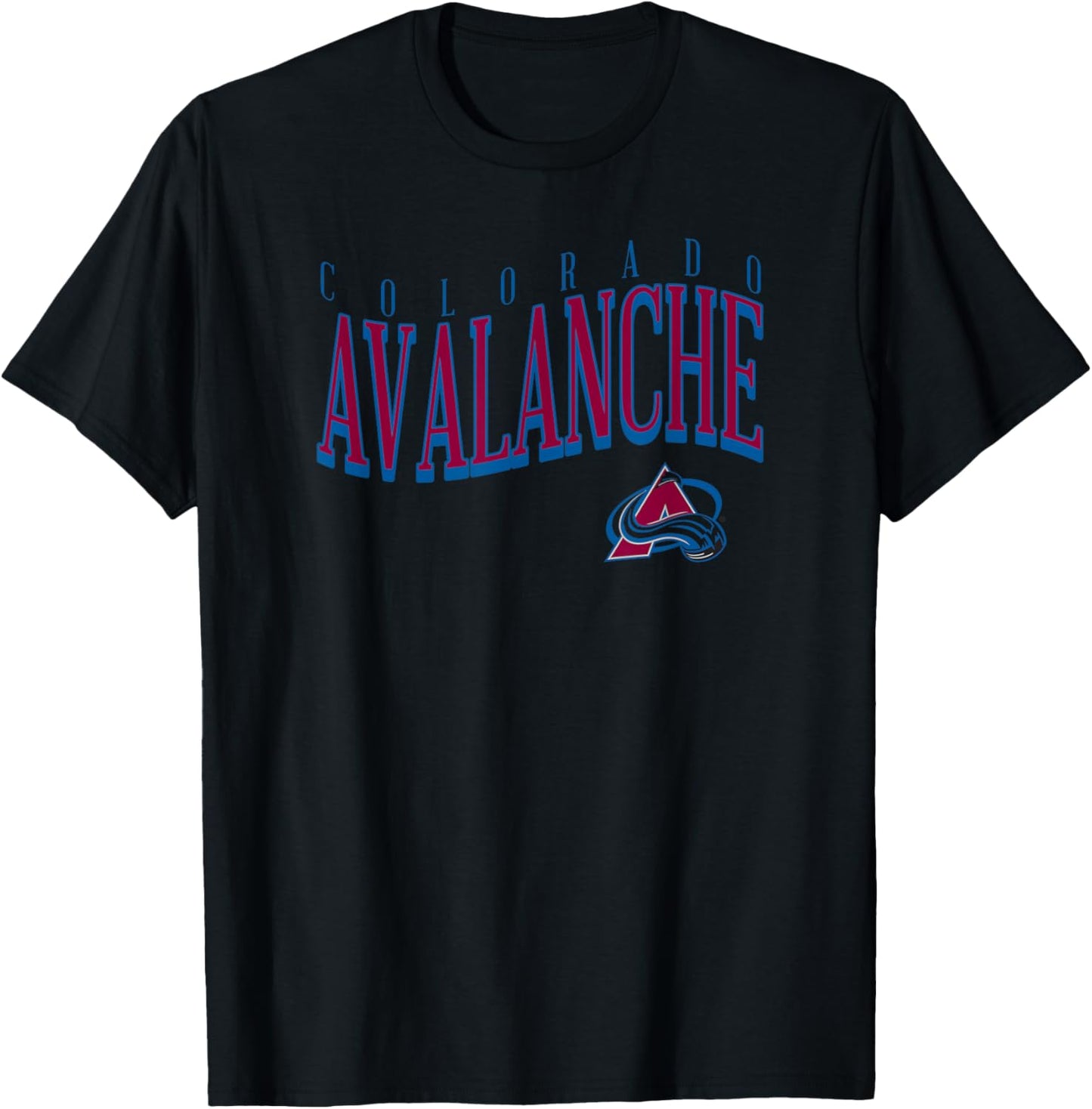 Colorado Avalanche Wave White NHL Officially Licensed T-Shirt - T-Shirt | Black