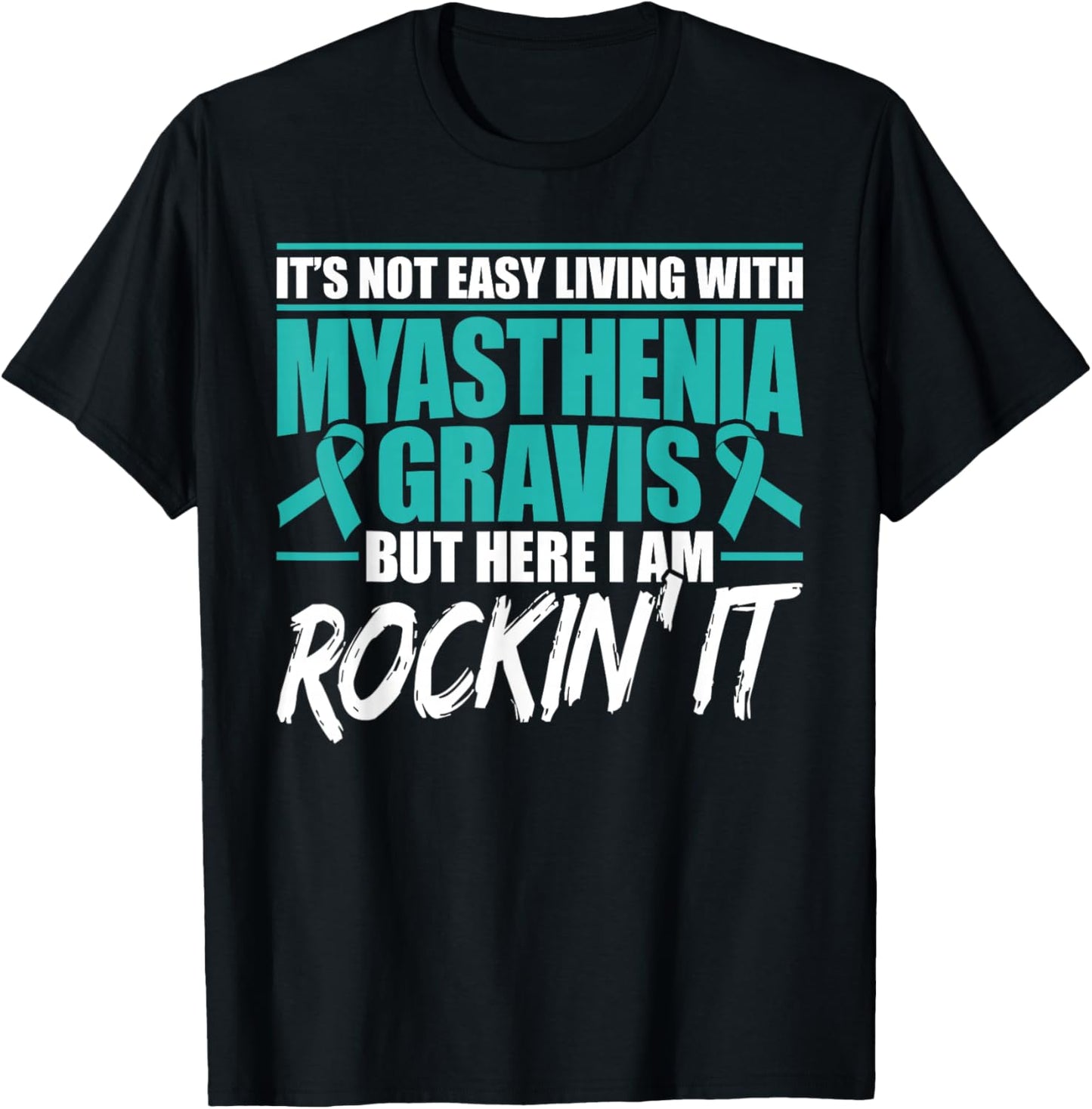 Funny Myasthenia Gravis Warrior T-Shirt - T-Shirt | Black