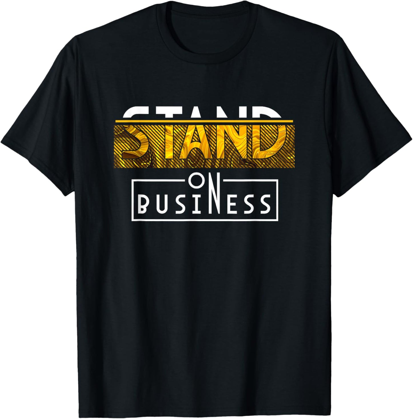 Yellow Ochre Black White Color Match Business Quote Saying T-Shirt - T-Shirt | Black
