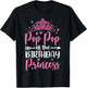 Pop Pop Of The Birthday Princess Bday Girl Kid Cute Family T-Shirt - T-Shirt | Black