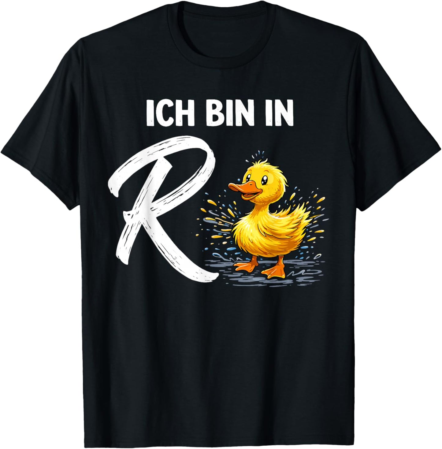 with German Text "Ich Bin IN R Ente - Rente X" [German Language] T-Shirt - T-Shirt | Black