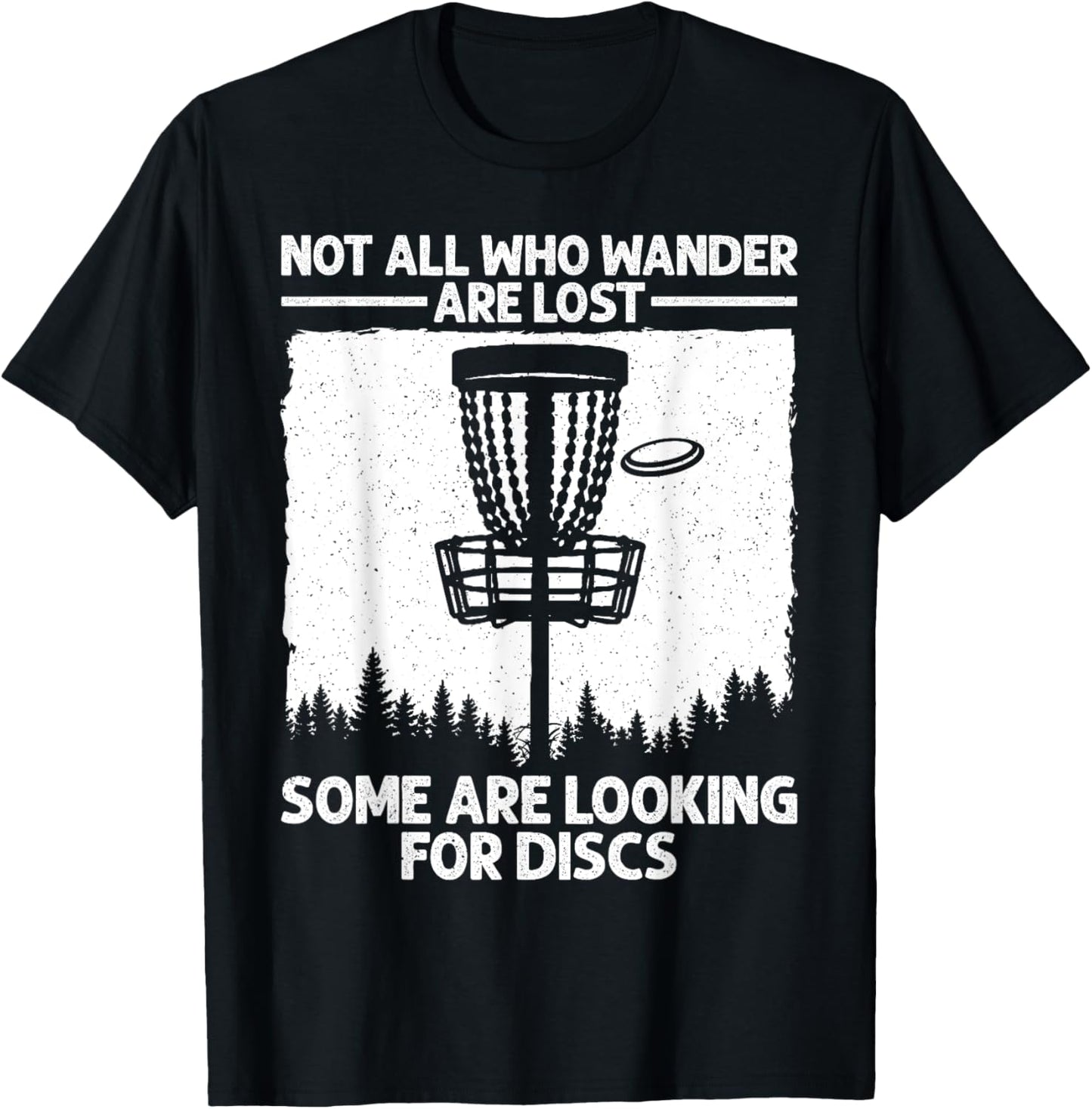 Funny Disc Golf Art Women Kids Disc Golfer Disc Golf T-Shirt - T-Shirt | Black