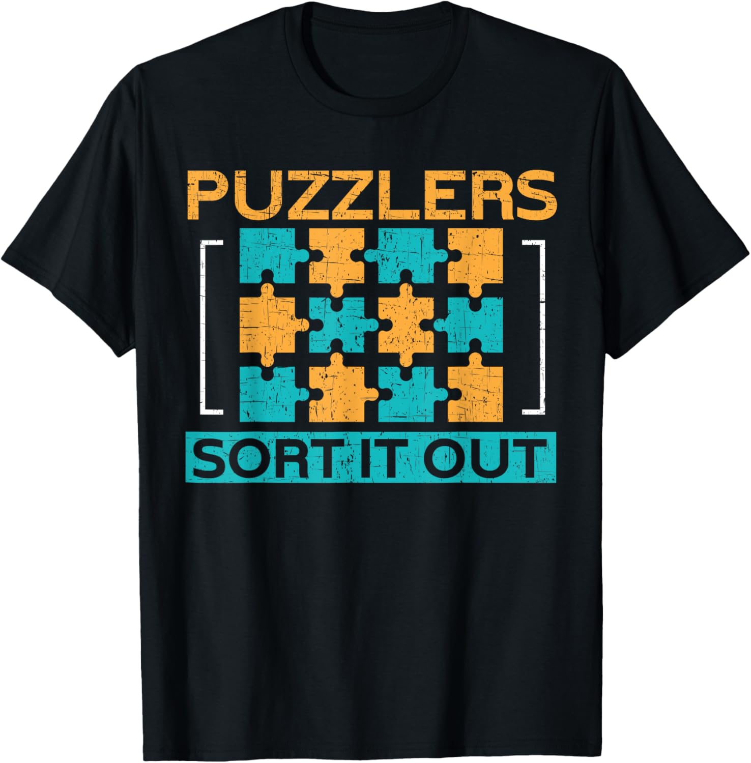 Puzzlers Sort It Out Funny Puzzling T-Shirt - T-Shirt | Black