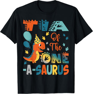 Tia Of The One-A-Saurus 2Nd Birthday Dinosaur Party T-Shirt - T-Shirt | Black