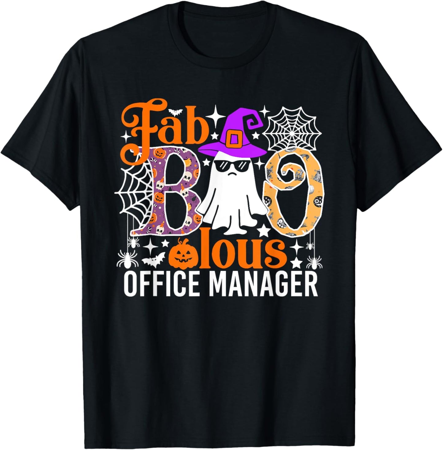 Fab Boo Lous Office Manager Funny Halloween Costume T-Shirt - T-Shirt | Black