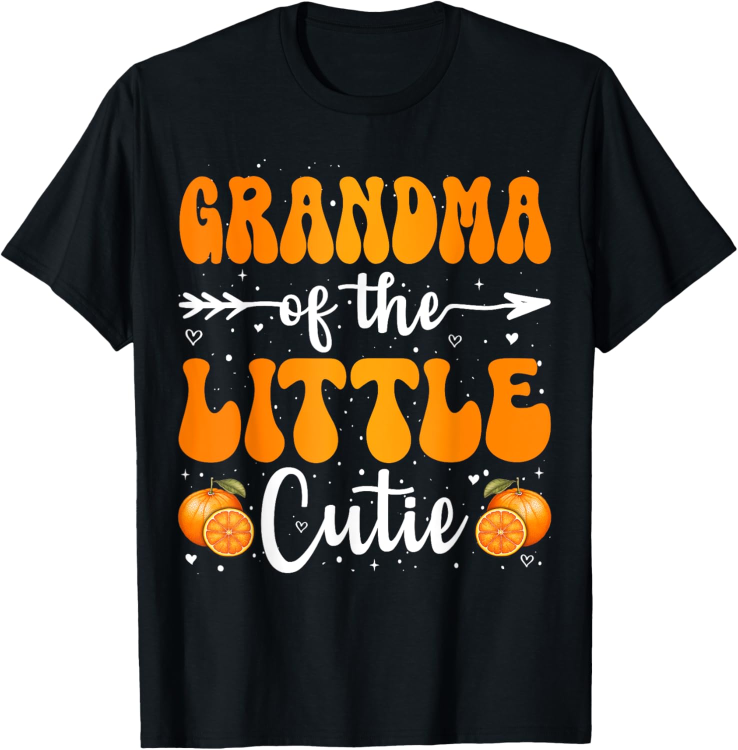 Grandma Of The Little Cutie Orange Clementine Birthday Party T-Shirt - T-Shirt | Black