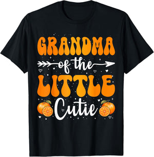 Grandma Of The Little Cutie Orange Clementine Birthday Party T-Shirt - T-Shirt | Black